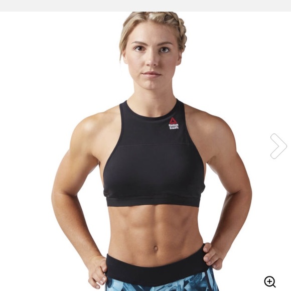 reebok high neck sports bra